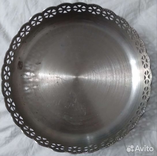 Ажурная красивая мельхиоровая ваза СССР Винтаж