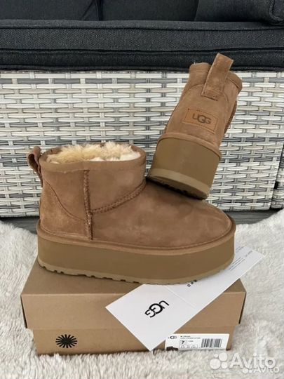 Угги UGG Ultra Mini Platform (Натуральные)