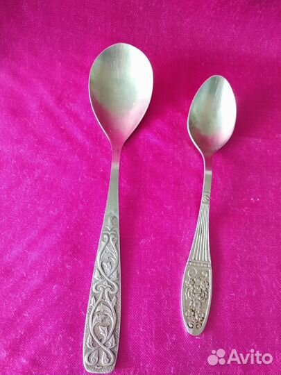 Десертная и чайная ложки Мельхиор СССР в коллекцию