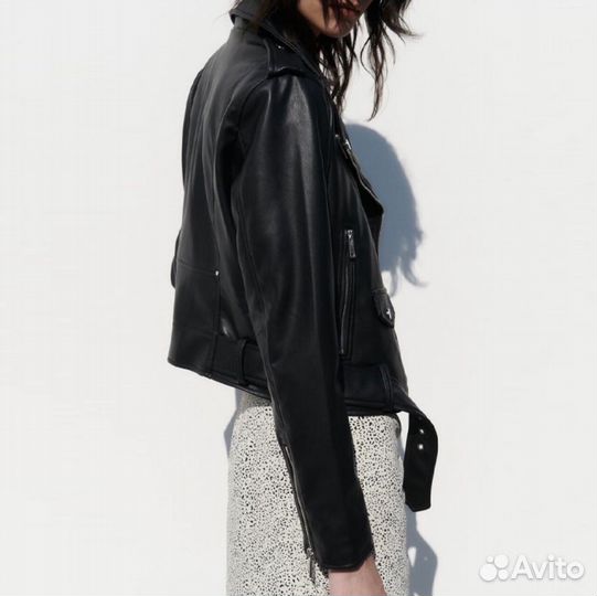 Кожаная куртка косуха Zara