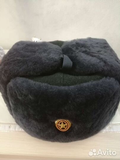 Шапка ушанка военная меховая