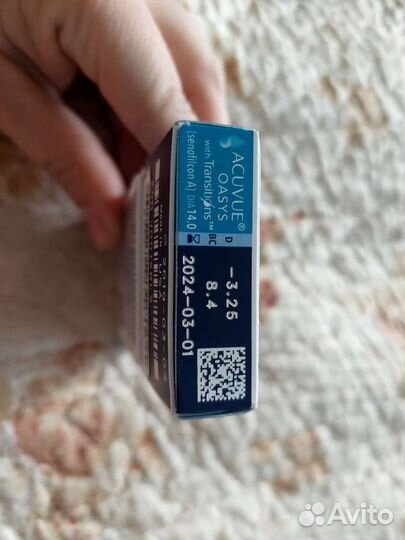 Линзы контактные acuvue oasys transition -3.25