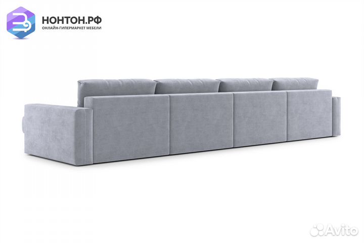 Диван п-образный тик-так Монарх М2О2 серый