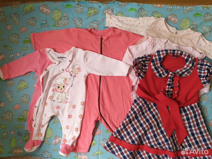 2 пакета детские вещи 0-12мес