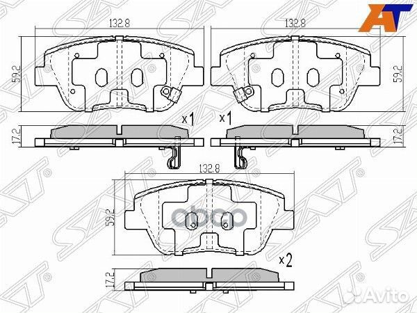 Колодки тормозные перед KIA optima 10- ST-58101