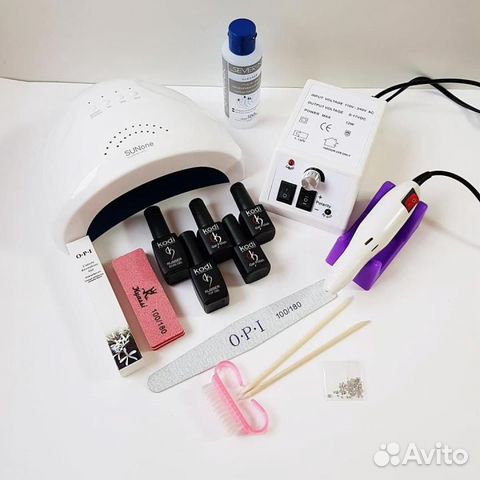 Набор для гель-лака SUN1, аппарат (фрезер), kodi