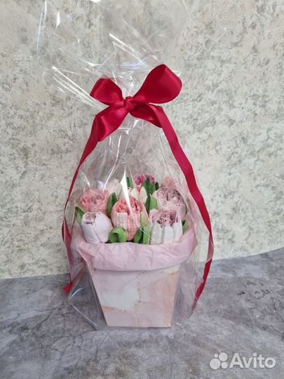 Тюльпаны из зефира к 8 марта