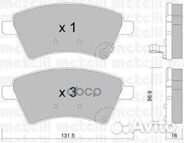 Колодки дисковые передние Fiat Sedici, Suzuki