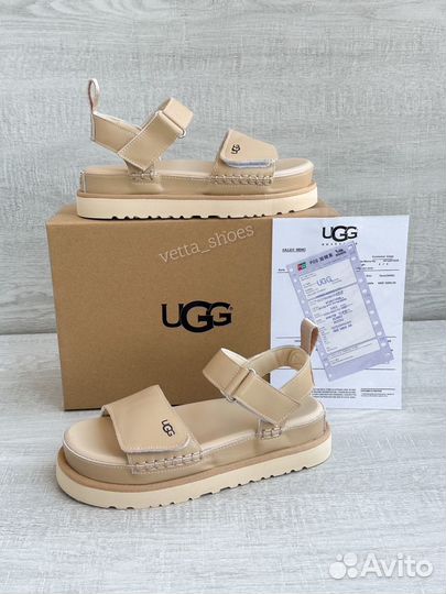 Сандалии UGG из Натуральной Кожи бежевые