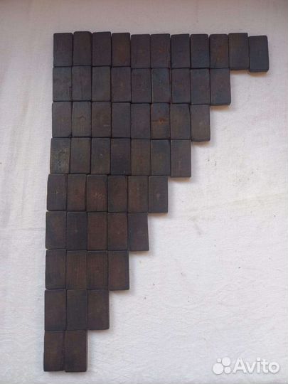 Старинное 55 штук домино, кость