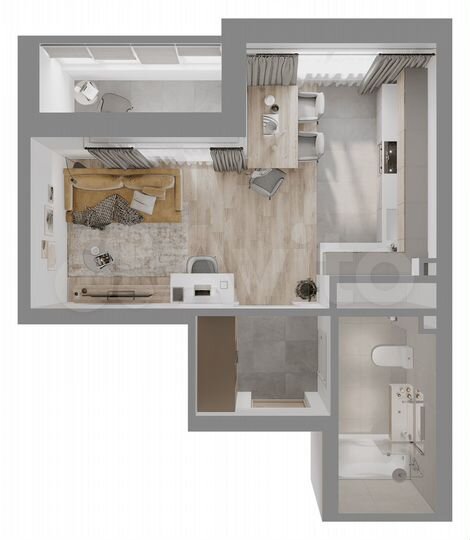 Квартира-студия, 30,9 м², 16/25 эт.