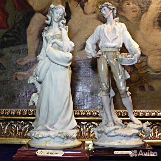 Capodimonte.Armani.Девушка.Парень.Статуэтка.Италия