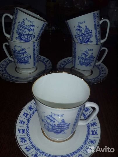 Чашка с блюдцем фарфор