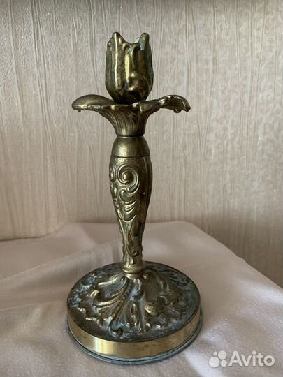 Подсвечник латунь