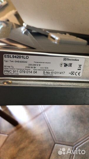 Посудомоечная Electrolux ESL94201LO на запчасти