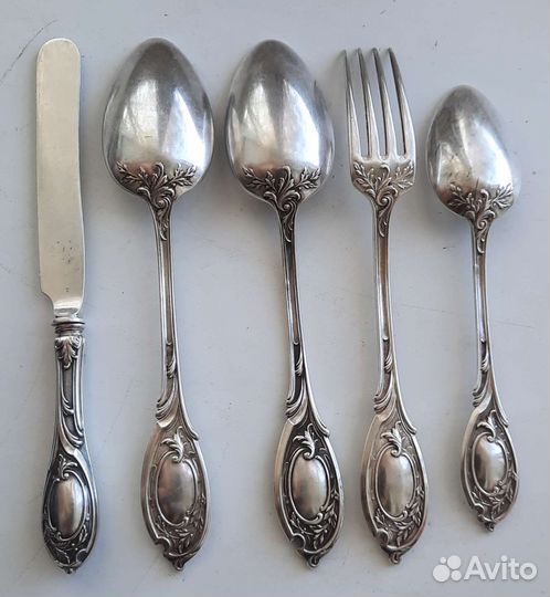 Красивое Царское столовое серебро 84 пробы