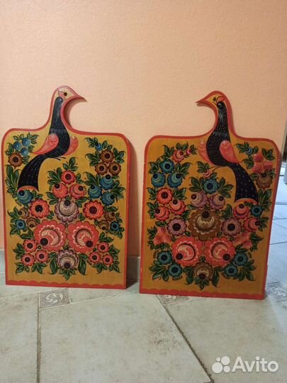 Две доски. Городецкая роспись