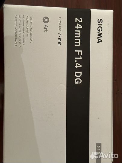 Объектив Sigma 24 1.4 art sony