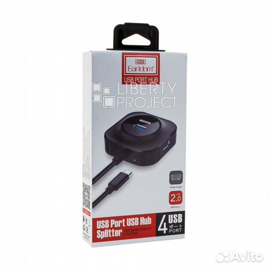 USB Хаб Earldom ET-HUB06 4 USB (черный)