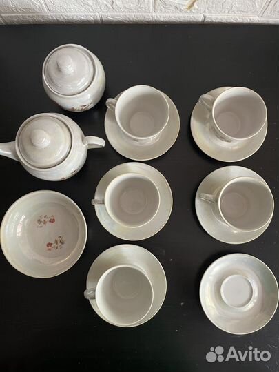 Чайный сервис Советский фарфор перламутр