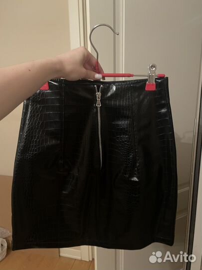 Юбка из экокожи мини look online