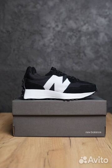 New Balance 327 Black White