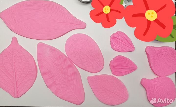 Вайнеры (молды) для листьев и лепестков