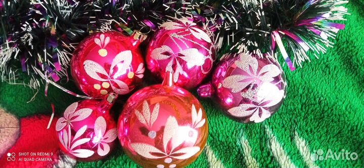 Елочные игрушки СССР пакетом 45 штук