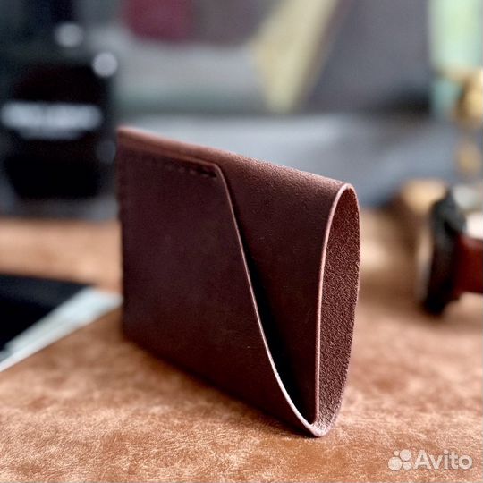 Кардхолдер-твистер из кожи SinqueStelle коричневый