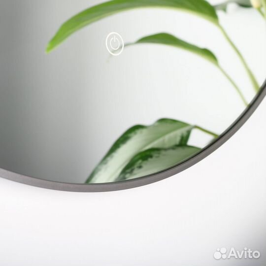 Зеркало Fixsen FX-3080F с LED подсветкой, графит, 40х80 см