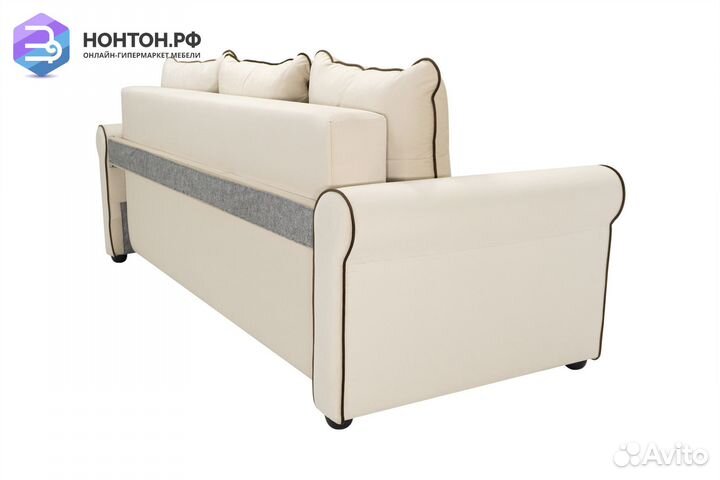 Диван еврокнижка Верона велюр бежевый