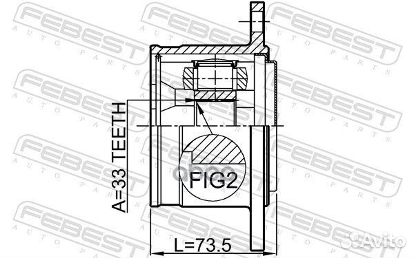 Шрус внутренний правый 33x110.5 0411-V75RH Febest