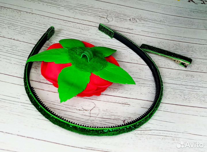 Ободок, заколка мак