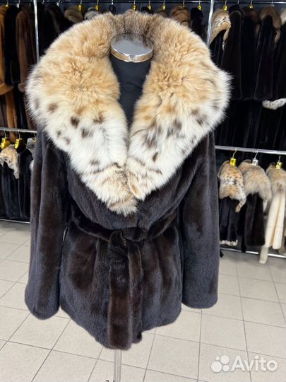 Шуба норковая blackglama с рысью