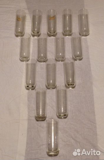 Стаканы высокие (15 штук), новые
