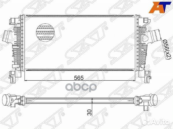 Радиатор интеркулера chevrolet cruze/opel astra