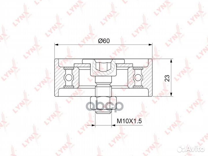 PB-1312 Ролик ремня грм mitsubishi Outlander/Ai