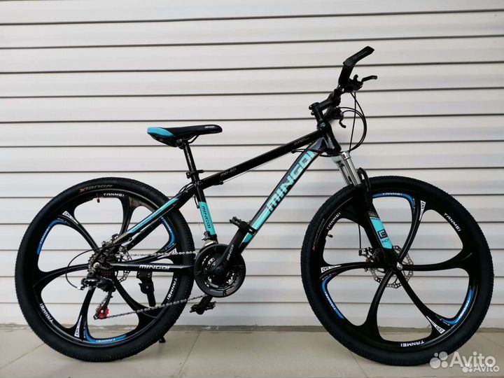 Велосипед с литыми дисками Черный-синий новый