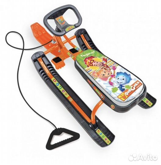 Снегокат тимка спорт 2 фиксики оранжевый