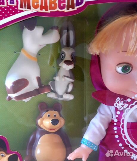 Кукла Маша с тремя друзьями 25 см Маша и Медведь