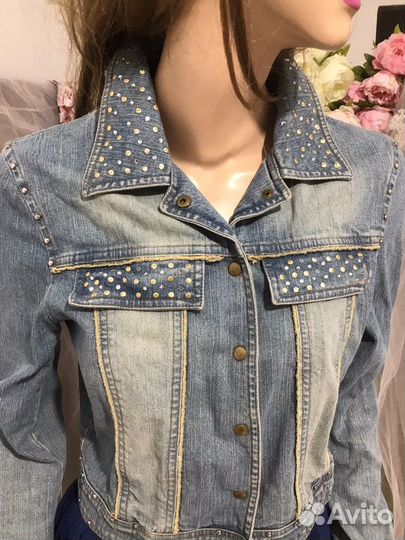 Куртка джинсовая Balizza 44-46 р со стразами