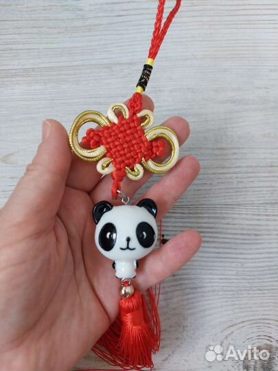 Брелок подвеска ключ Китайский узел- панда