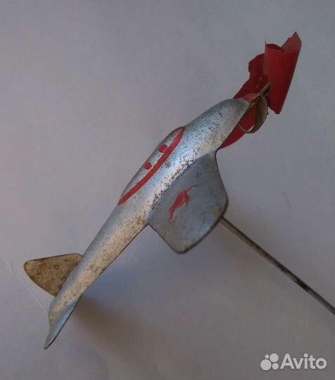 Старинная Самолет - флюгер игрушка Редкость СССР