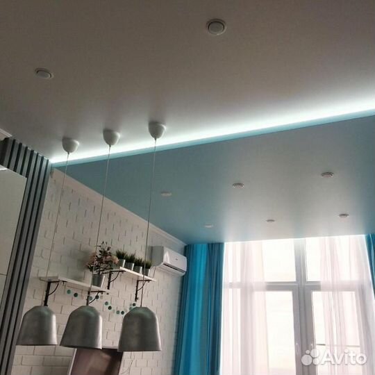 Натяжные потолки под ключ