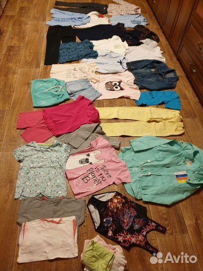 Вещи пакетом для девочки. 122-134