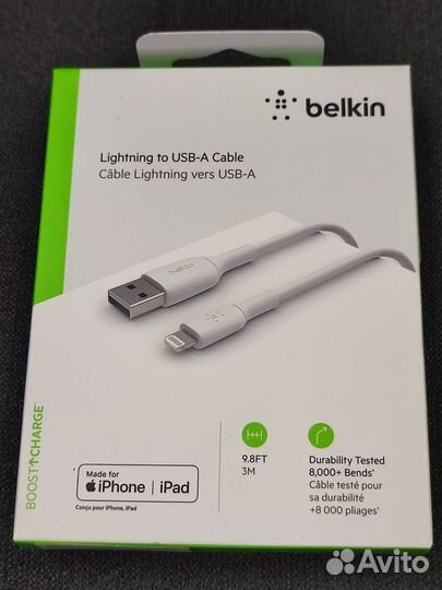 Кабель belkin usb-a lightning