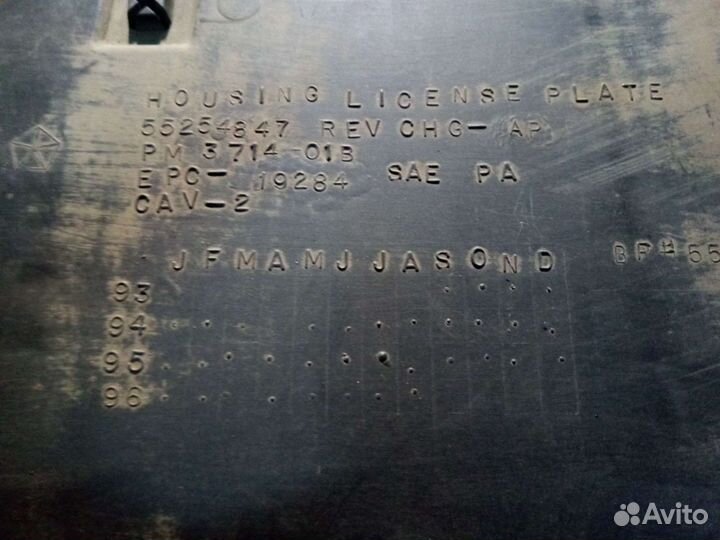 Jeep grand cherokee zj рамка заднего номера