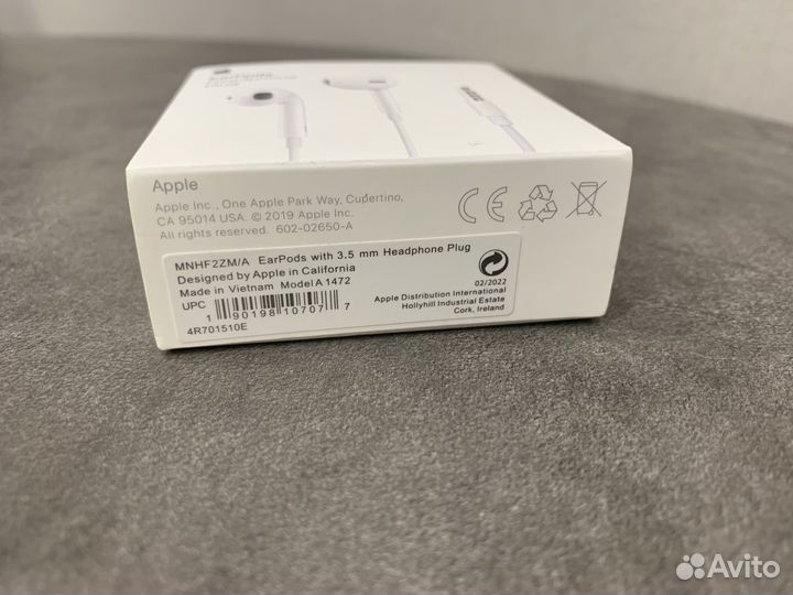 Наушники Apple EarPods 3.5mm оригинал
