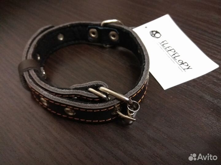 Новый ошейник кожаный для собак