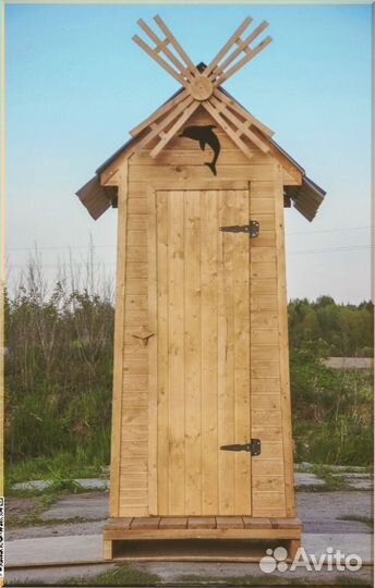 Дачный туалет с декором вам 931